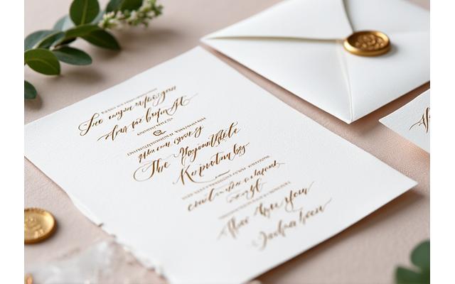 Caligrafía para bodas e invitaciones elegantes